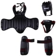 thumbnail image 1 of Cuero De LA Boxeo Protector Set Pierna Chest Guard Negro Sharpla Equipo de protección de boxeo, 1 of 8