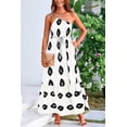 thumbnail image 4 of Vestido PRETTYGARDEN Maxi Floral Boho de Un Hombro Blanco Talla L, 4 of 8