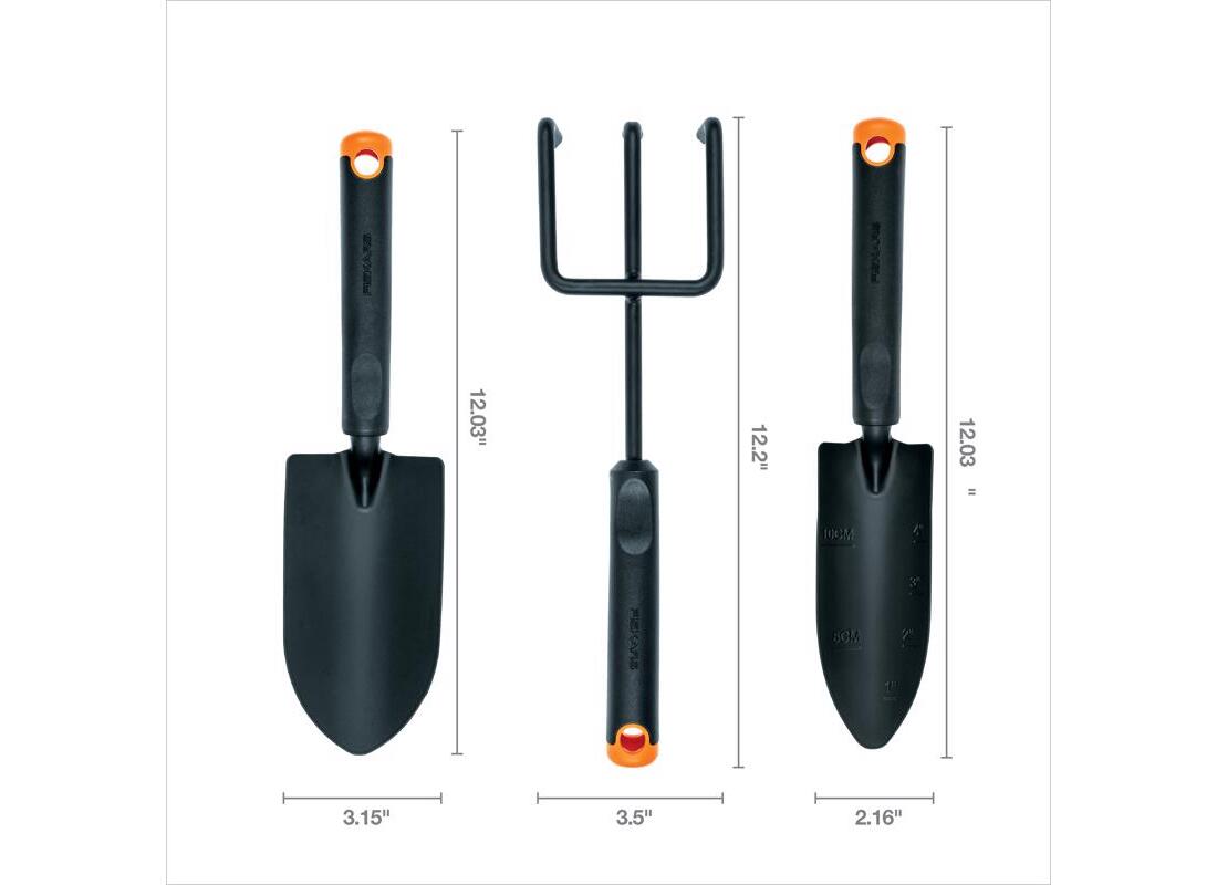 Fiskars 3-Piece Garden Tool Set with Rust-Resistant Steel photo 5