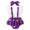 thumbnail image 4 of LILIYA My First Halloween Outfit Flannel Animal Romper for Boys and Girls Jumpsuit Overalls Childrens Soft Sleepwear Onesie 6-12 Months, 4 of 7