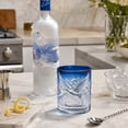 thumbnail image 4 of Grey Goose Frozen Flight Edition Whiskey Glass Cup - Grey Goose Frozen Flight Edition Collectible Frosted Glass Tumbler, Premium Blue and Silver Embossed Rocks Glass for Cocktails, 4 of 7