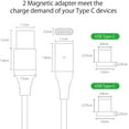 thumbnail image 2 of Magnetic USB C charging cable Magnetic data cable [2 pieces 1.2M] USB Type C cable 2.4A fast charging cable, 2 of 7