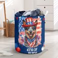 thumbnail image 3 of Patriotic Australian Cattle Dog Celebrates 4th of July Foldable Laundry Basket Heeler Lover Gifts Organizer Storage with Handles - 02009, 3 of 5
