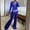 Blue, variant on Womens Velour Sweatsuits Tracksuit 2 Piece Outfits Casual Jogging Sweat Suits Matching Jogger Pants Set