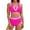 C476/Hot Pink, variant on Bikini Sets For Women Color Block Two Piece Swimwear Swimsuit Bikini Vintage Beachwear Bathing Suits