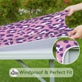 thumbnail image 6 of Pink and Purple Of Leopard Print Square Fitted Tablecloth with Elastic Edge,Square Table Cover,Washable Elastic Table Cover for Home Kitchen Party Decor 36"x36", 6 of 6