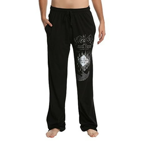 Harry Potter Pants Harry Potter Marauder's Map Foil Guys Men's Lounge Pants Pajama Bottoms Sleep Pants (X-Small) ()
