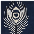 thumbnail image 3 of SAFAVIEH Soho Jarvis Peacock Feather Wool Area Rug, Navy/Ivory, 7'6" x 9'6", 3 of 5