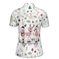 thumbnail image 3 of Christmas Custom White Flamingo Golf Friend Women's Polo Shirt S-5XL, 3 of 7