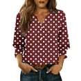 thumbnail image 3 of TaTaai Women's Fashion Spring And Summer Button Up Cardigan 3/4 Quarter Sleeve Jacket V-neck Top/shirt Gift, 3 of 6