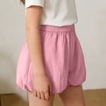 thumbnail image 6 of Maqroz Girls Bloomer Shorts Elastic Waist Casual Summer Shorts Solid Color Loose Fit Comfortable Bottoms 4-15 Years, 6 of 9