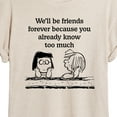 thumbnail image 3 of Peanuts - Friends Forever  - Juniors Ideal Flowy Muscle T-Shirt, 3 of 6