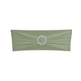 thumbnail image 2 of Efavormart 5 Pack Eucalyptus Sage Green Spandex Stretch Chair Sashes with Silver Diamond Ring Slide Buckle | 5"x14", 2 of 10