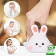 thumbnail image 5 of "Bunny Lulu Big Face Rabbit Silicone Night Light , Rechargeable Touch Control Girls Night Light, Kawaii Bunny Lamp for Toddler Room Decor, Perfect Birthday Gift for Children and Women", 5 of 7