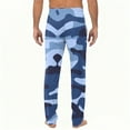 thumbnail image 4 of Wutalume Men's Plain Knit Solid Pocket Casual Pants with Camouflage Print, Designed for Home and Pajama Wear, Offering Comfort and Easy Care,Sky Blue 3XL, 4 of 6
