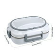 thumbnail image 3 of Danhjin Heated Electric Lunch Boxes Three Compartments Leakage Proof Heating Electrical Lunch Box Plug In Heat Preservation Two In One Lunch Box, 3 of 6