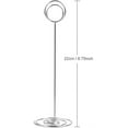 thumbnail image 3 of 10 Pack 8.75 inch Tall Table Number Holder Place Card Holder Table Picture Holder Wire Photo Holder Clips Picture Memo Note Photo Stand (Silver), 3 of 5