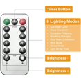 thumbnail image 3 of Clearhill Fairy Lights 2Pack, 32.8FT 100LED Twinkle String Lights Battery Operated with Remote Control, 8 Modes, Timing & Dimmable for Christmas Bedroom Indoor Outdoor Decor (Colorful, 20M 2pack), 3 of 6