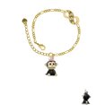 thumbnail image 2 of Delight Jewelry Resin Monkey with Bunny Ears Gold-tone Paw Infinity Link Chain Bracelet, 6"+2" Extender, 2 of 3