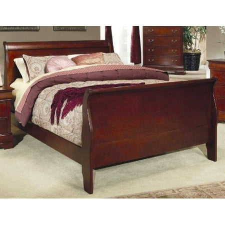 Coaster Fine Furniture 200431q Louis Philippe Style Sleigh Bed Coaster Fine Furniture 200431q Louis Philippe Style Sleigh Bed Queen Cherry Finish