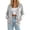 Gray-AnuYalue zip up hoodie women, variant on AnuYalue Button Up Hoodies for Women Lightweight Ribbed Long Sleeve Cardigan Sweater Jacket with Pockets