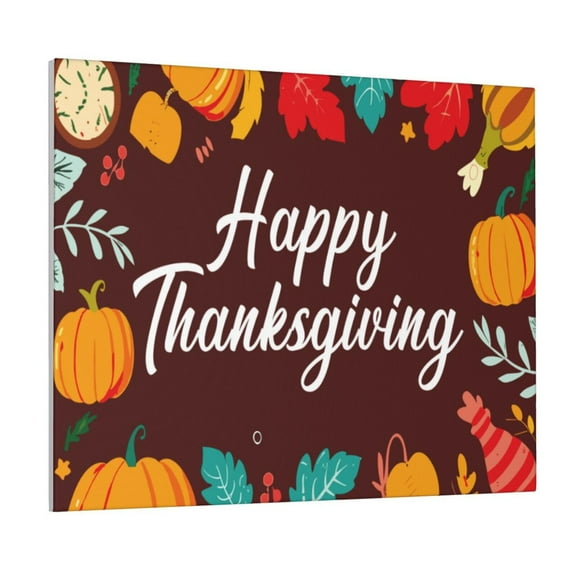 Kdxio Happy Thanksgiving Pattern Canvas Wall Art for Living Room Wall Decor for Bedroom Bathroom Modern Framed Canvas Art Prints Ready to Hang,Horizontal