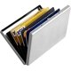 thumbnail image 1 of Tarjetero de metal para tarjetas de visita (plateado), cartera protectora para tarjetas de crédito, bloque contra robo de identidad, carcasa de metal de aluminio y acero inoxidable, 1 of 5