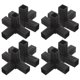 thumbnail image 1 of unbranded 8Ud Conector De Tubo Plástico En Ángulo Recto 4 Vías Para Montaje De Marco En Ac Color Negro, 1 of 6