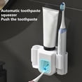 thumbnail image 1 of Airle Toothpaste Dispenser Wall-mounted Classified Plastic Automatic Toothpaste Squeezer with Toothbrush Holder for Daily Use, 1 of 8