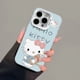 thumbnail image 1 of Funda de teléfono con dibujos animados de Hello Kitty para iPhone 16 Pro Max 15 Pro Tendencia europea y americana 14/13/12 11, 1 of 3