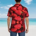 thumbnail image 6 of Haiem Strawberry Red Printed Hawaiian Shirt for Men - Men’s Casual Beach Summer Shirts - Stretch Fabric with Modern Fit-X-Large, 6 of 9