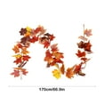 thumbnail image 3 of geerera Artificial Maple Leaf Vine, Faux Fall Foliage Garland, for Wall Draping, Mantel Decor, Thanksgiving Festival Display, 3 of 6
