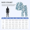thumbnail image 4 of Kdxio Lilies Flowers Men’s Pajama Set Pajamas For Men 2 Piece PJ Set with Men Pajama Pants and Long Sleeve T-Shirt Lounge Set-Medium, 4 of 7