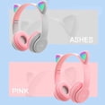 thumbnail image 3 of Typpkmm Cute Ear Bluetooth Headphones with LED Light Flash Stereo Foldable, 3 of 7