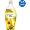 Green Works Natural Dishwashing Liquid Simply Lemon, Pack of 12