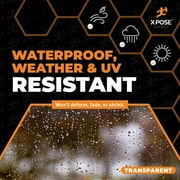 4 x 6 Clear Vinyl Tarp - 30 Mil Super Heavy Duty with Brass Grommets - by Xpose Safety