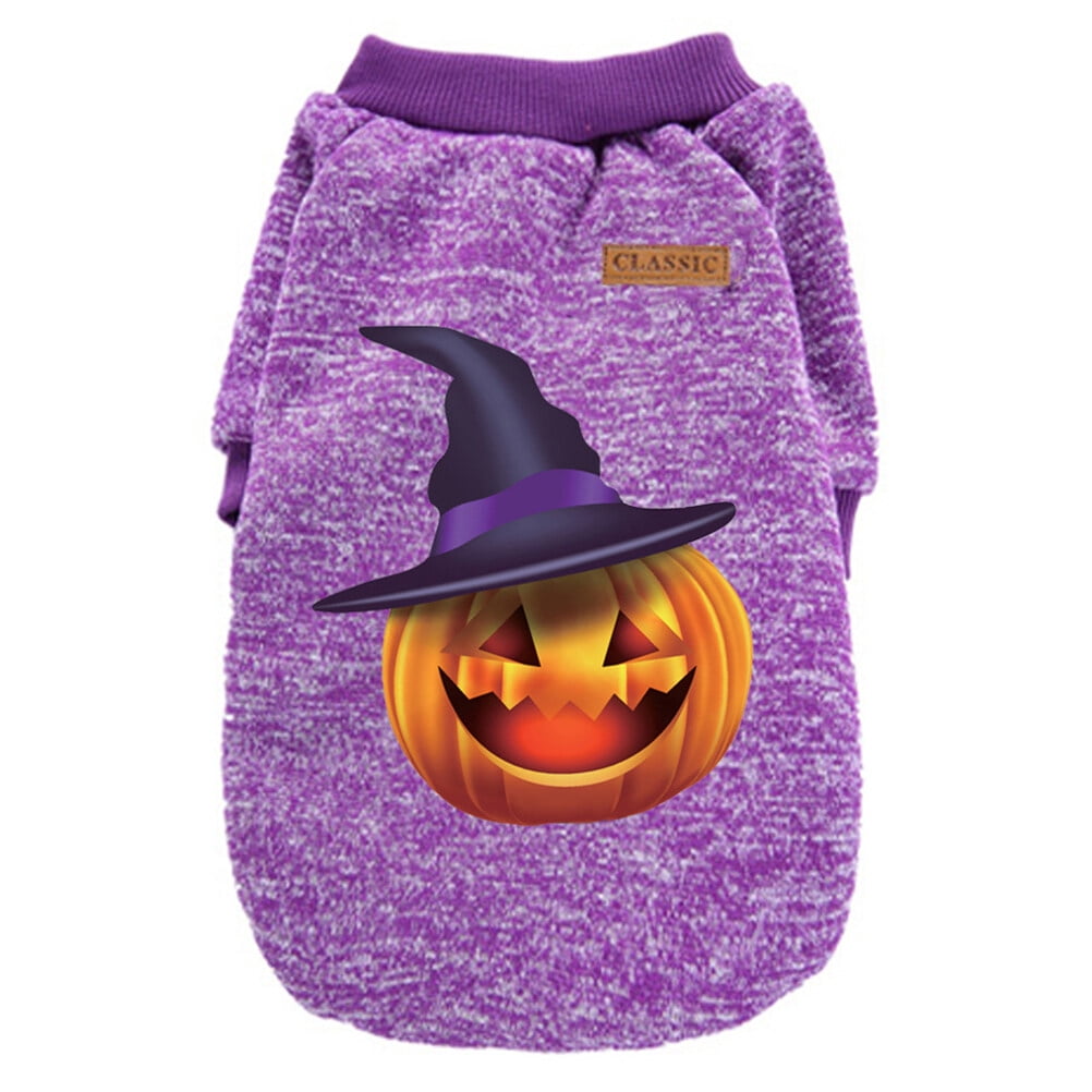 Hemoton Halloween Funny Dog Clothes Pet Costumes Suit Pumpkin Printed
