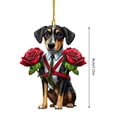 thumbnail image 3 of Valentine's Day Pendant - Cute Cartoon Bear and Rose Design, Versatile Decor, 3 of 5
