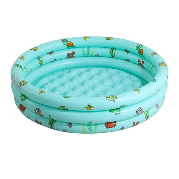 Piscine Gonflable pour Enfants, Piscine, Piscine Rembourrée Ronde pour Bébé à 3 Anneaux Gonflable pour l'Extérieur et l'Intérieur, Fosse à Balles/pêche/centre de Jeux pour Tout-Petits pour Jardin