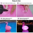 thumbnail image 3 of 2 Pcs Lampes Solaires Flamants Roses, Flottant, Imperméable à l'Eau Lumières Solaires Flamants Roses Gonflables pour la Piscine, 3 of 5