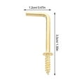 thumbnail image 2 of OUNONA 100Pcs Golden Metal Pantry Hooks Right Angle Self Tapping Screw Hooks for Organization, 2 of 8
