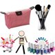 thumbnail image 3 of Bolsas de cosméticos con rayas de nailon, neceser de viaje con forma de bola de masa hervida rojo Ndcxsfigh Cuidado Belleza, 3 of 4