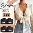thumbnail image 2 of 2PCS Black Womens Strapless Non-Slip Adjustment Rimless Dress Bra  please buy one or two sizes larger than normal, 2 of 6
