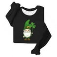 thumbnail image 4 of SELONE St. Patricks Day Holiday Tops for Women Long Sleeve Crewneck Sweatshirt Leprechaun Pullover Outerwear White L, 4 of 4