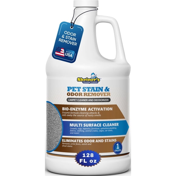 Sheiner's Pet Urine Enzyme Cleaner & Pet Stain & Odor Remover, Advanced Enzymatic Cleaner Solution for Carpets, Rugs, Upholstery & Multi-Surfaces, Sa