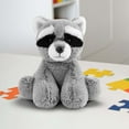 thumbnail image 2 of Cute Pet Doll Forest Animals Squatting Sitting Doll Figurine Home Decoration Gray Raccoon Figurine Plush Ornament, 2 of 4