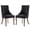 Black, variant on Bocarali Linen Channel Tufted Kitchen Dining Chairs Set of 2 with Solid Wood Legs