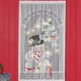 thumbnail image 4 of Décorations de Noël Rideau Bonhomme de Neige de Noël Rideaux de Noël Feuille de Houx Rideaux de Porte de Noël Rideaux Verticaux Salon Chambre Rideaux de Fête Rideaux en Polyester, 4 of 7