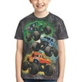 thumbnail image 2 of Monster Trucks-Jam Youth T-shirt Short Sleeve Graphic Tops Breathable Shirt Tees, 2 of 9