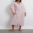 thumbnail image 4 of Robe Chemise Femme Manches Longues Col Rabattu Robe Rayée, 4 of 9